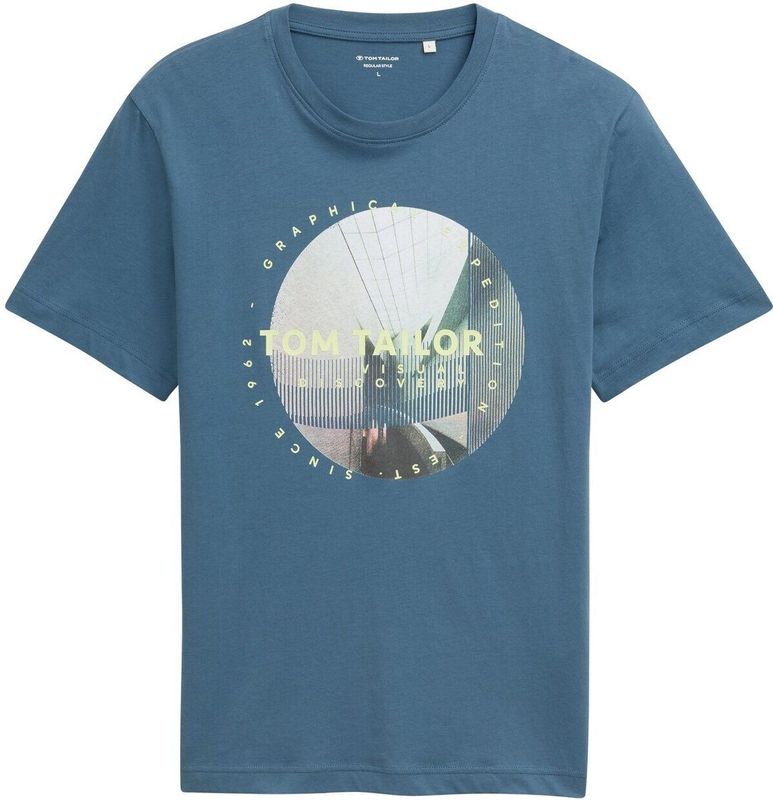 Tom Tailor - 1045661 - T-shirt - Mystiek Blauw - Heren