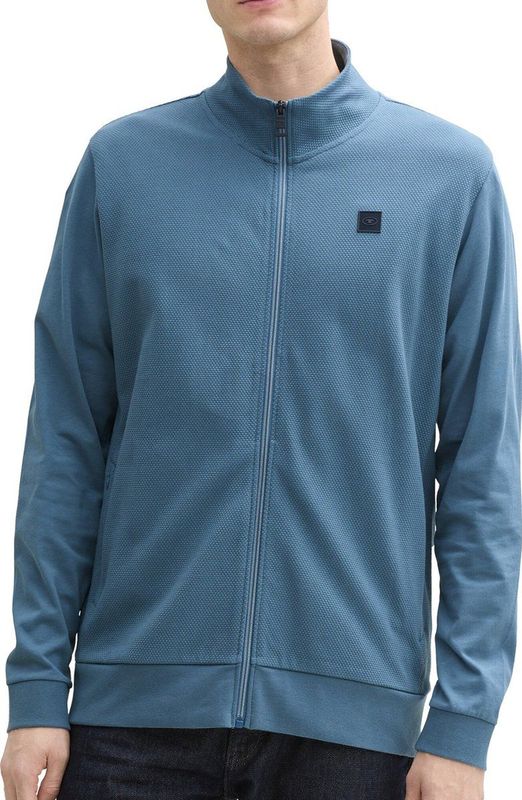 Sweatvest - Effen - Normale Pasvorm - Lange Mouw - Opstaande Kraag