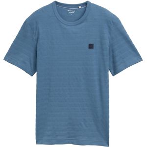 TOM TAILOR - 36985 - T-shirt - Mystical Blue - Regular Fit - Katoen