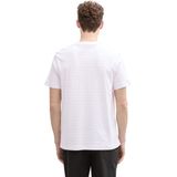 Tom Tailor T-shirt T Shirt Met Streep Patroon 1045694 37408 Mannen Maat - XXL