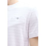 Tom Tailor T-shirt T Shirt Met Streep Patroon 1045694 37408 Mannen Maat - XXL