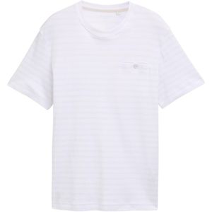 Tom Tailor T-shirt T Shirt Met Streep Patroon 1045694 37408 Mannen Maat - XXL