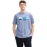 Tom Tailor - T-shirt - Dove Blue - Met Frontprint