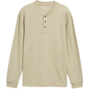 Tom Tailor Denim Relaxed fit henley shirt met lange mouwen