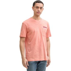 Tom Tailor - T-shirt - Effen - Korte Mouwen - Ronde Hals - Kwaliteitsmateriaal