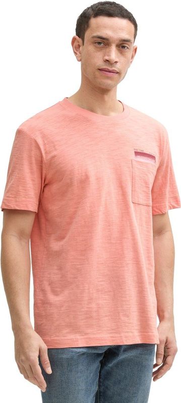 Tom Tailor - T-shirt - Effen - Korte Mouwen - Ronde Hals - Kwaliteitsmateriaal