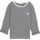 TOM TAILOR - Sweatshirt - Navy/Wit - Ronde Hals - Driekwart Mouw