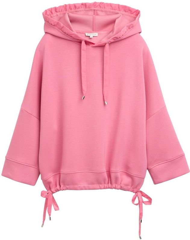 Tom Tailor - Korte Hoodie - Scuba - Effen - Relaxed Fit