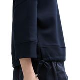 Tom Tailor - Korte Hoodie - Scuba - Dames - Relaxed Fit - 3/4-Mouwen