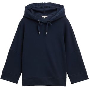 Tom Tailor - Korte Hoodie - Scuba - Dames - Relaxed Fit - 3/4-Mouwen