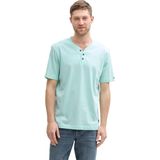 TOM TAILOR - Shirt - Navy - Ronde Hals - Kwartmouw