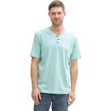 TOM TAILOR - Shirt - Navy - Ronde Hals - Kwartmouw