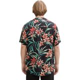 TOM TAILOR DENIM - Overhemd - Turquoise - Comfort Fit - Kwartmouw - Bloemenprint