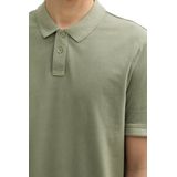 Tom Tailor - Herenpolo - Groentint - 100% Katoen - Regular Fit