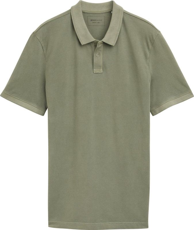 Tom Tailor - Herenpolo - Groentint - 100% Katoen - Regular Fit