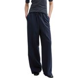 Tom Tailor Denim - Wide Leg Broek - Effen - Polyestermix - Tunnelkoord, Elastische Band, Steekzakken