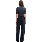 Tom Tailor Denim - Wide Leg Broek - Effen - Polyestermix - Tunnelkoord, Elastische Band, Steekzakken