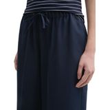 Tom Tailor Denim - Wide Leg Broek - Effen - Polyestermix - Tunnelkoord, Elastische Band, Steekzakken