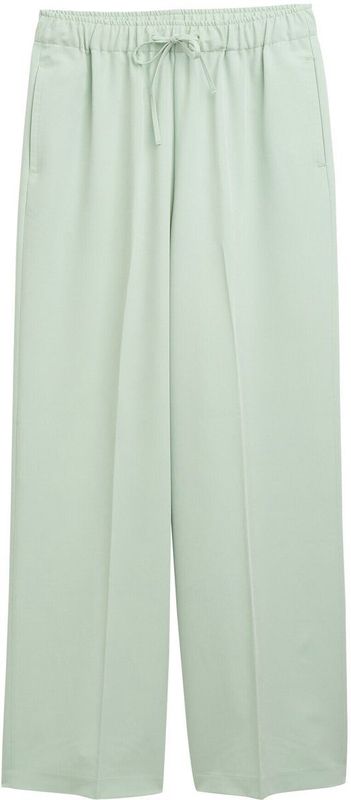 Tom Tailor - Broek met Wijde Pijpen - Effen Kleur - Hoge Taille - Chino Broeken