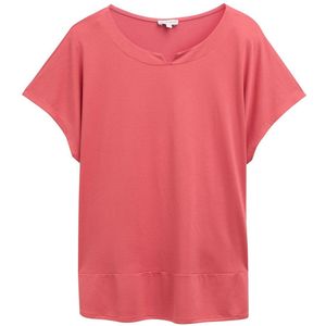 T-shirt - Berry Red - Regular Fit - Zonder Sluiting