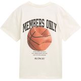 Shirt - Nektape - Jersey - Ronde Hals - Motiefprint - Kwartmouw