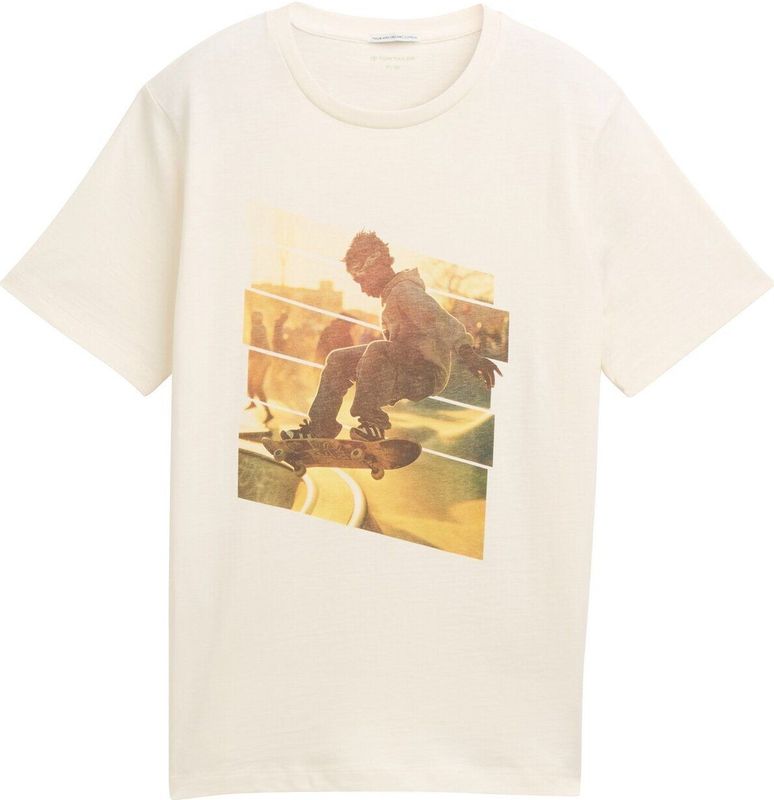 TOM TAILOR T-shirt voor jongens, 12906 - Wool White, 152