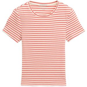 TOM TAILOR - T-shirt - Fresh Red And White Streep - Meisjes - 128