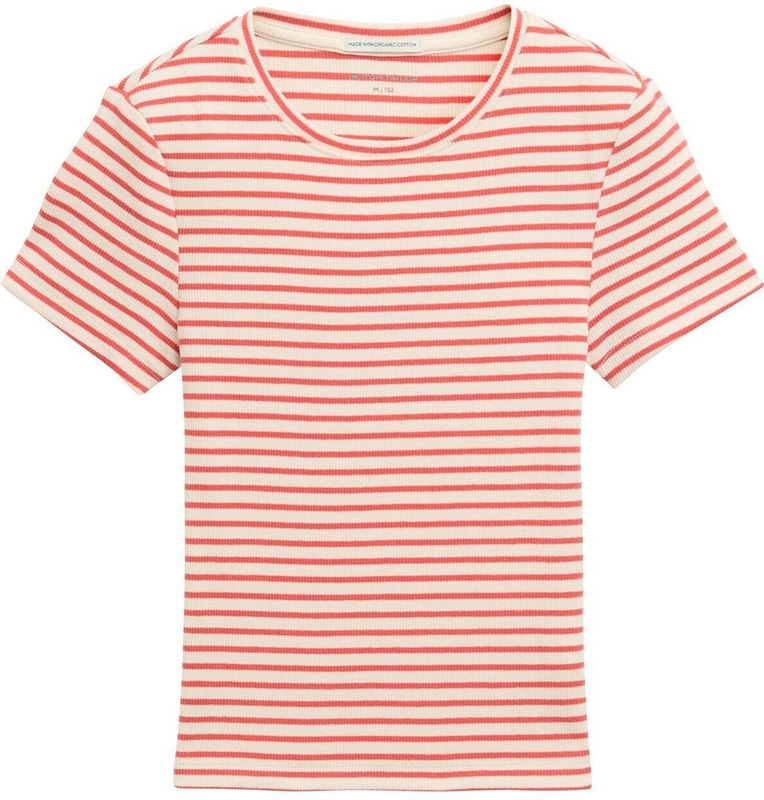 TOM TAILOR - T-shirt - Fresh Red And White Streep - Meisjes - 128