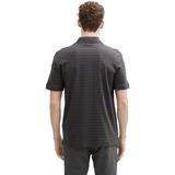 TOM TAILOR - Shirt - Donkergrijs - Polokraag - Kwartmouw