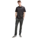 TOM TAILOR - Shirt - Donkergrijs - Polokraag - Kwartmouw
