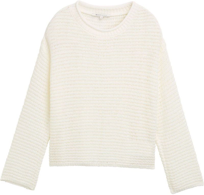 TOM TAILOR DENIM - Trui - Offwhite - Knitwear - Overcut Schouder