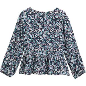 TOM TAILOR - 1045130 - Blouse - Blauwe Multicolor Flower Print - Meisjes - A-lijn