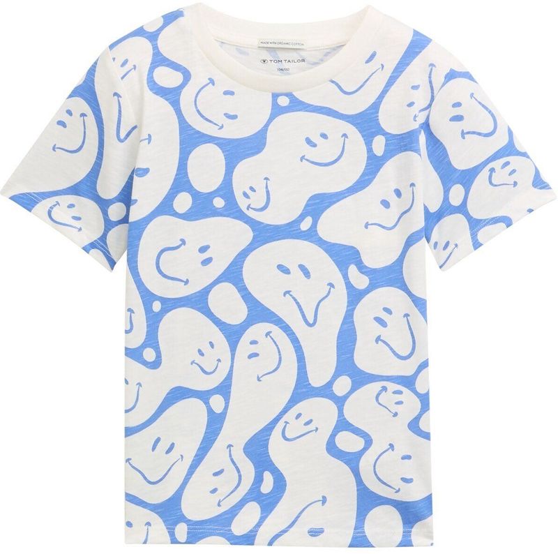 Tom Tailor - T-shirt - Off White Blue - 37218 - Voor Jongens
