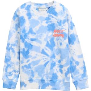 TOM TAILOR Sweatshirt voor jongens, 37223 - Mid Blue White Tie Dye Design, 92-98