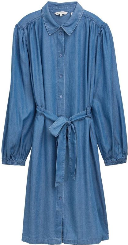 TOM TAILOR - Blousejurk - Blauw - Denim