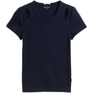 TOM TAILOR - Shirt - Blauw - Kwartmouw - Normale Pasvorm