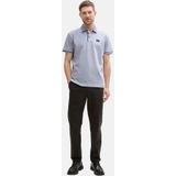 TOM TAILOR - 1045704 - Poloshirt - Dove Blue White Two Tone - Katoenen Piquéstof