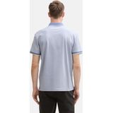 TOM TAILOR - 1045704 - Poloshirt - Dove Blue White Two Tone - Katoenen Piquéstof