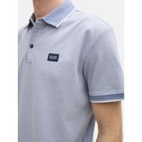 TOM TAILOR - 1045704 - Poloshirt - Dove Blue White Two Tone - Katoenen Piquéstof