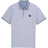 TOM TAILOR - 1045704 - Poloshirt - Dove Blue White Two Tone - Katoenen Piquéstof