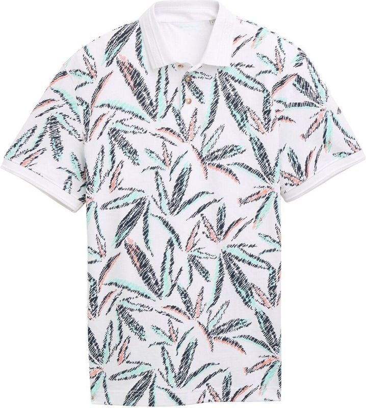 Tom Tailor - Poloshirt - Bloemenpatroon - Katoenmix