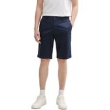 Tom Tailor - Herenbermuda - Effen - Katoenmix - Regular Fit