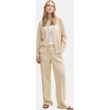 TOM TAILOR - Klassieke Blouse - Beige - Linnen - Lange Mouw