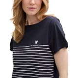 Shirt - Gestreept - Ronde Hals - Kwartmouw - Normale Pasvorm