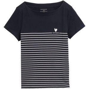 Shirt - Gestreept - Ronde Hals - Kwartmouw - Normale Pasvorm