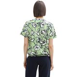 T-shirt - Bloemenprint - Jersey - V-hals - Losse Pasvorm