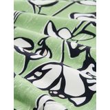 T-shirt - Bloemenprint - Jersey - V-hals - Losse Pasvorm