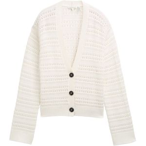 Tom Tailor - 1045488 - Cardigan - Whisper White - Gebreid met Lange Mouwen