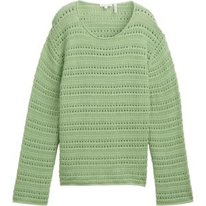 Tom Tailor - Gebreide Pullover - Effen - Katoen - Regular Fit