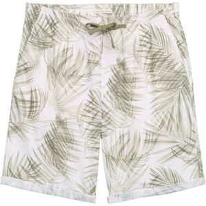 Relaxed fit bermuda van een mix van linnen en katoen